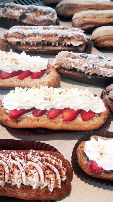 Eclairs fraises chantilly Pâtisserie Maison Tenaud